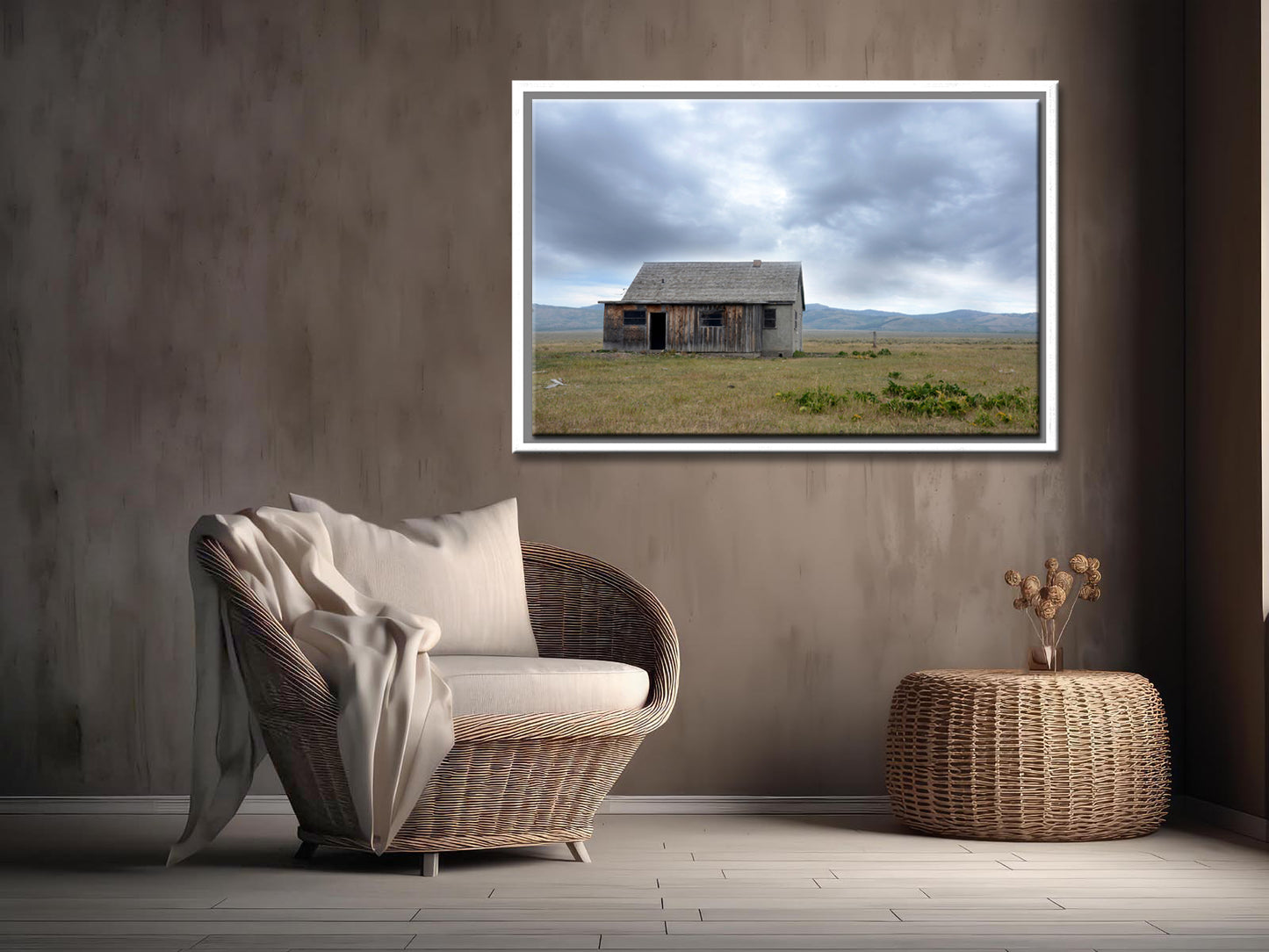 An old barn in the Grand Tetons-John Moulton Barn-Framed Canvas Wall Art-Fine Art Photography by Kristen Olivares.