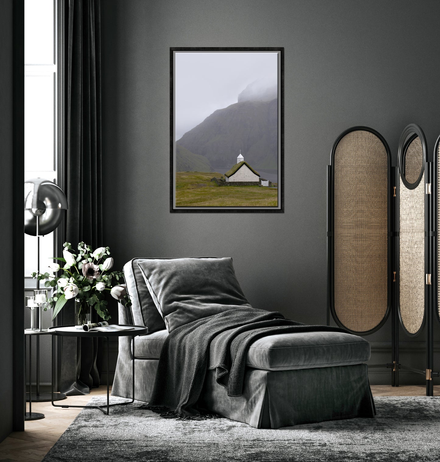 A beautiful little desolate church on the cliff of Saksun Island in the Faroe Islands. Framed fine are photography by Kristen Olivares. 