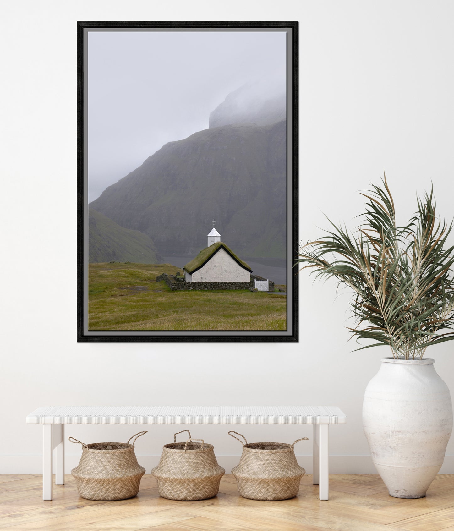 A beautiful little desolate church on the cliff of Saksun Island in the Faroe Islands. Framed fine are photography by Kristen Olivares. 