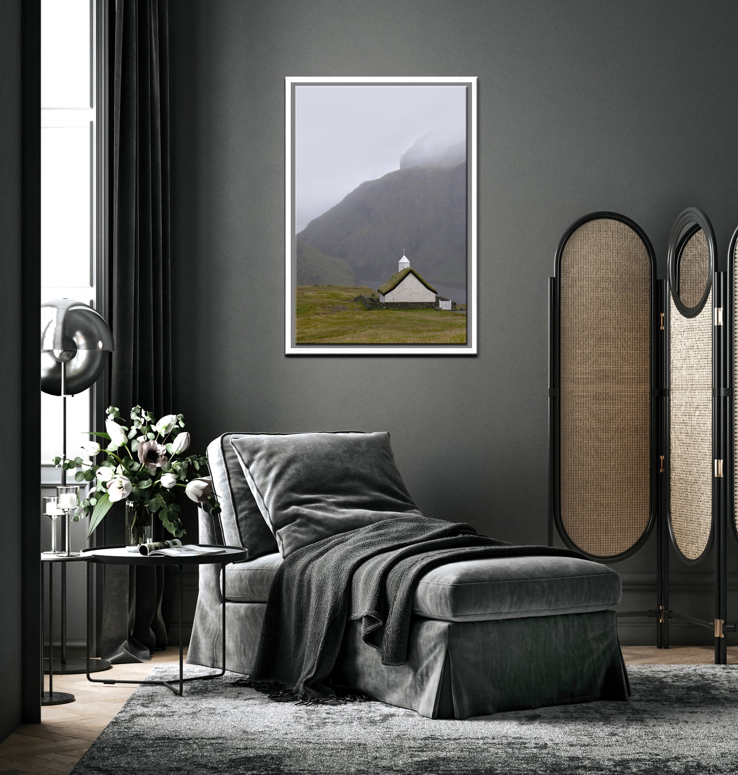 A beautiful little desolate church on the cliff of Saksun Island in the Faroe Islands. Framed fine are photography by Kristen Olivares. 