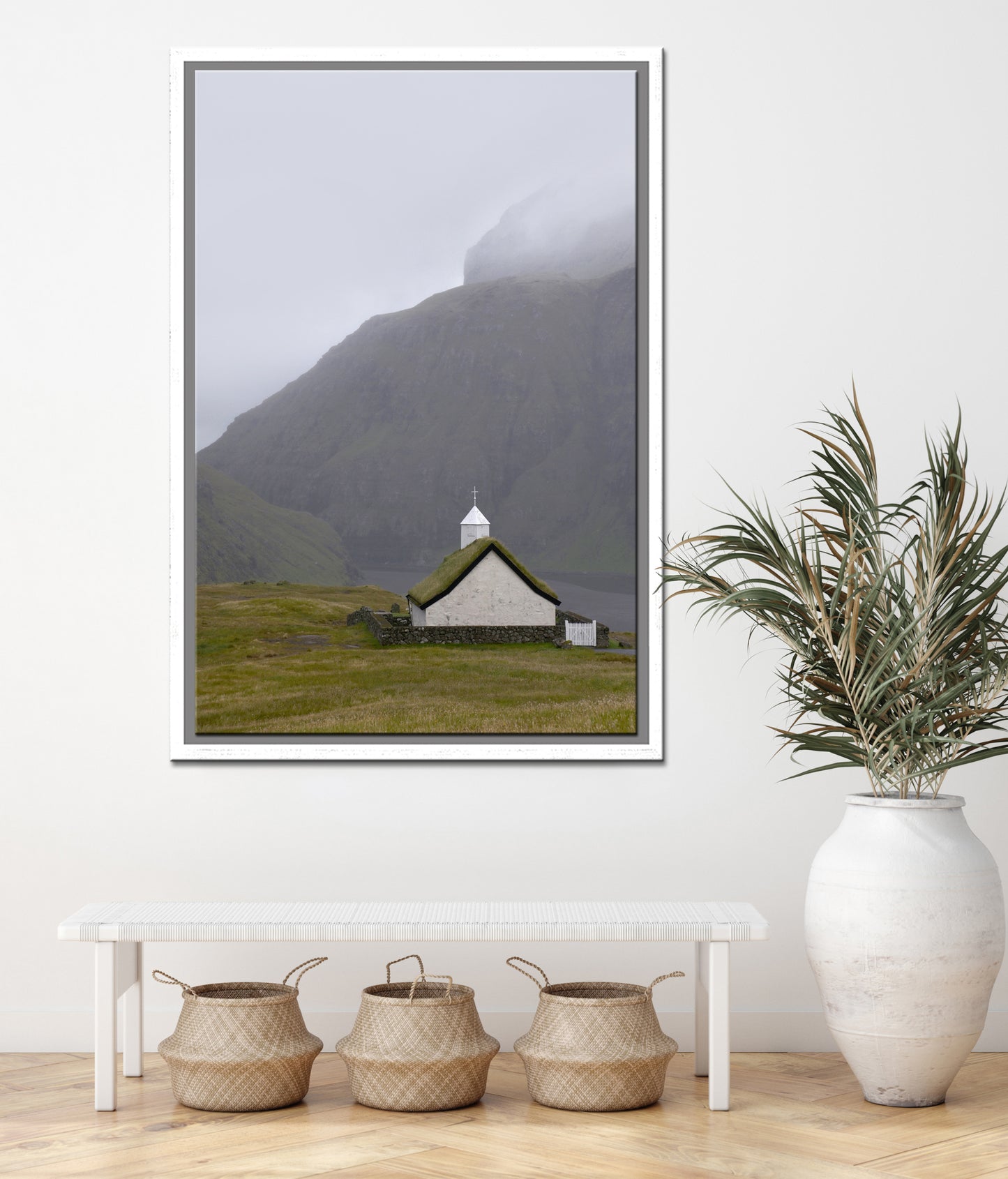 A beautiful little desolate church on the cliff of Saksun Island in the Faroe Islands. Framed fine are photography by Kristen Olivares. 