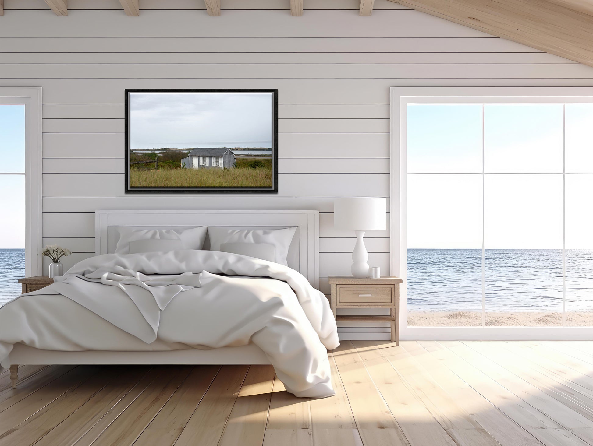 Beautiful old shack on Cape Cod-Massachusetts. Framed fine art photography by Kristen Olivares.