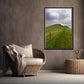 Beautiful image of a path on a cliff in the Faroe Islands. Framed fine art photography by Kristen Olivares.