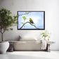 Beautiful bright yellow Prothonotary Warbler Canvas Framed wall art by Kristen Olivares