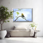 Beautiful bright yellow Prothonotary Warbler Canvas Framed wall art by Kristen Olivares