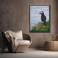 Beautiful Puffin with a fish in its beak. Framed fine art photography by Kristen Olivares. 