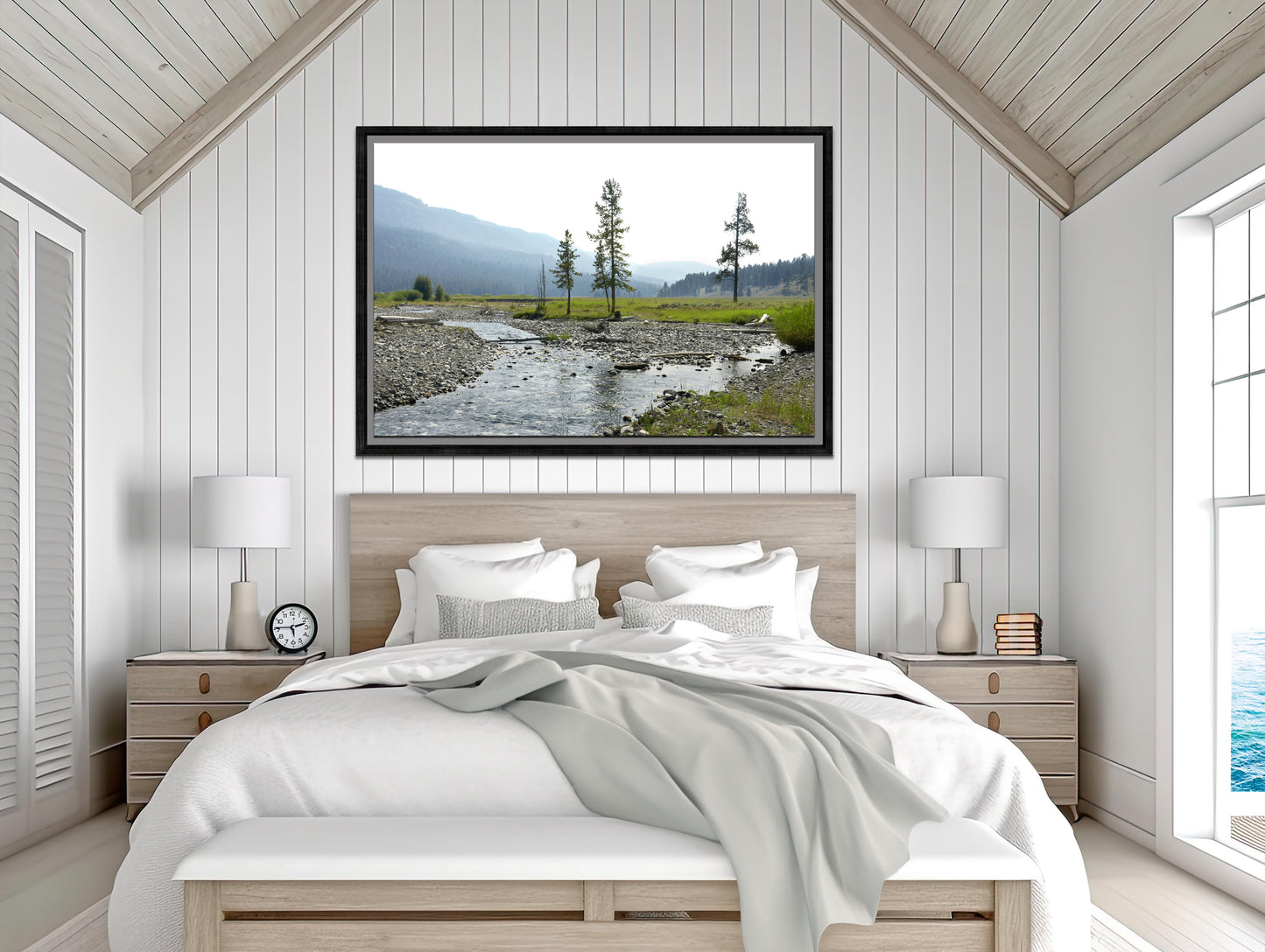 Beautiful Yellowstone, this river runs right through it Mountains and trees, stunning fine art photography by Kristen Olivares.