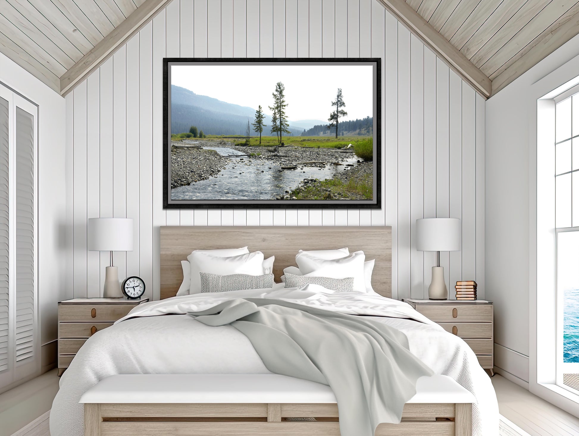 Beautiful Yellowstone, this river runs right through it Mountains and trees, stunning fine art photography by Kristen Olivares.