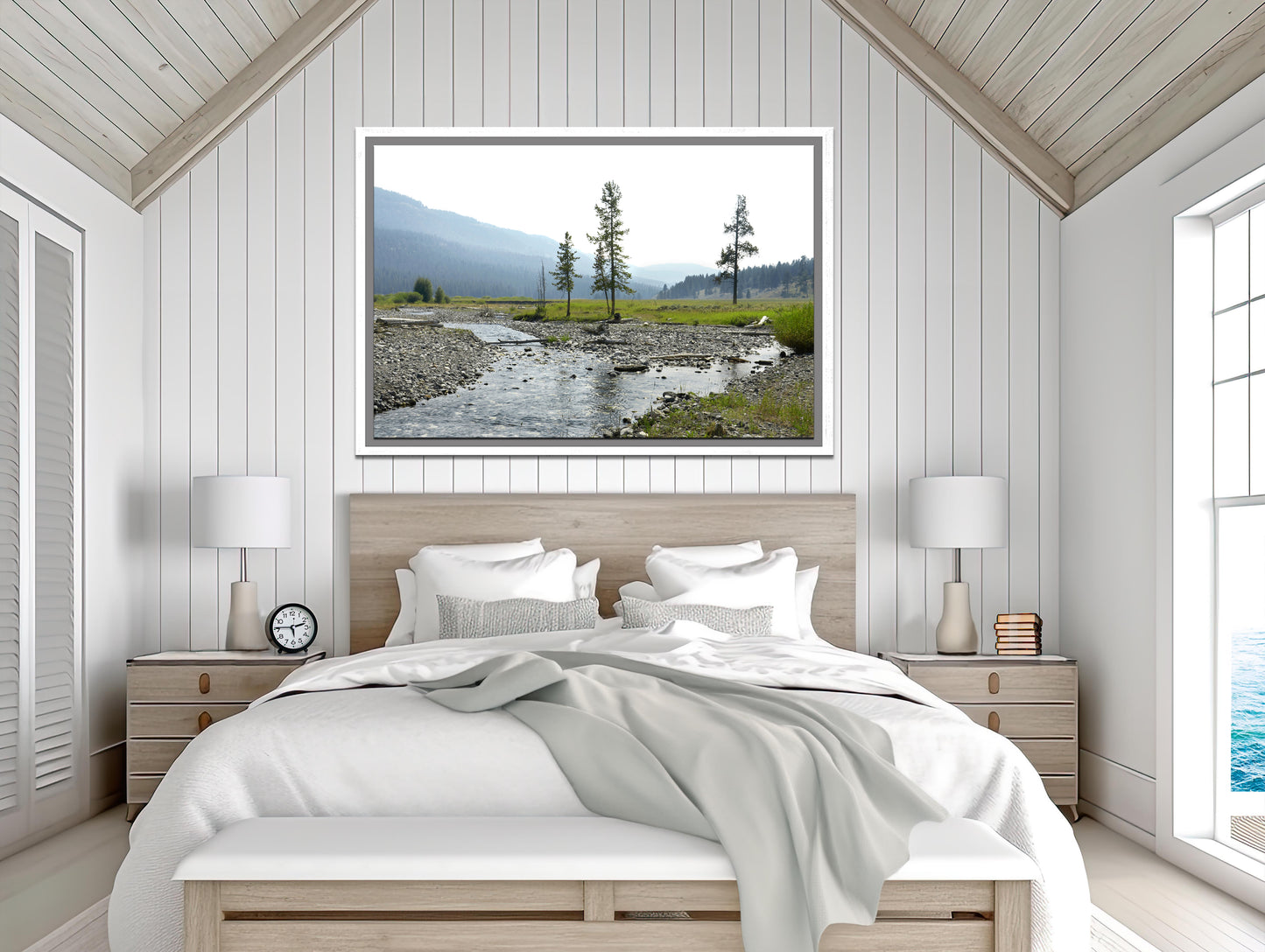 Beautiful Yellowstone, this river runs right through it Mountains and trees, stunning fine art photography by Kristen Olivares.