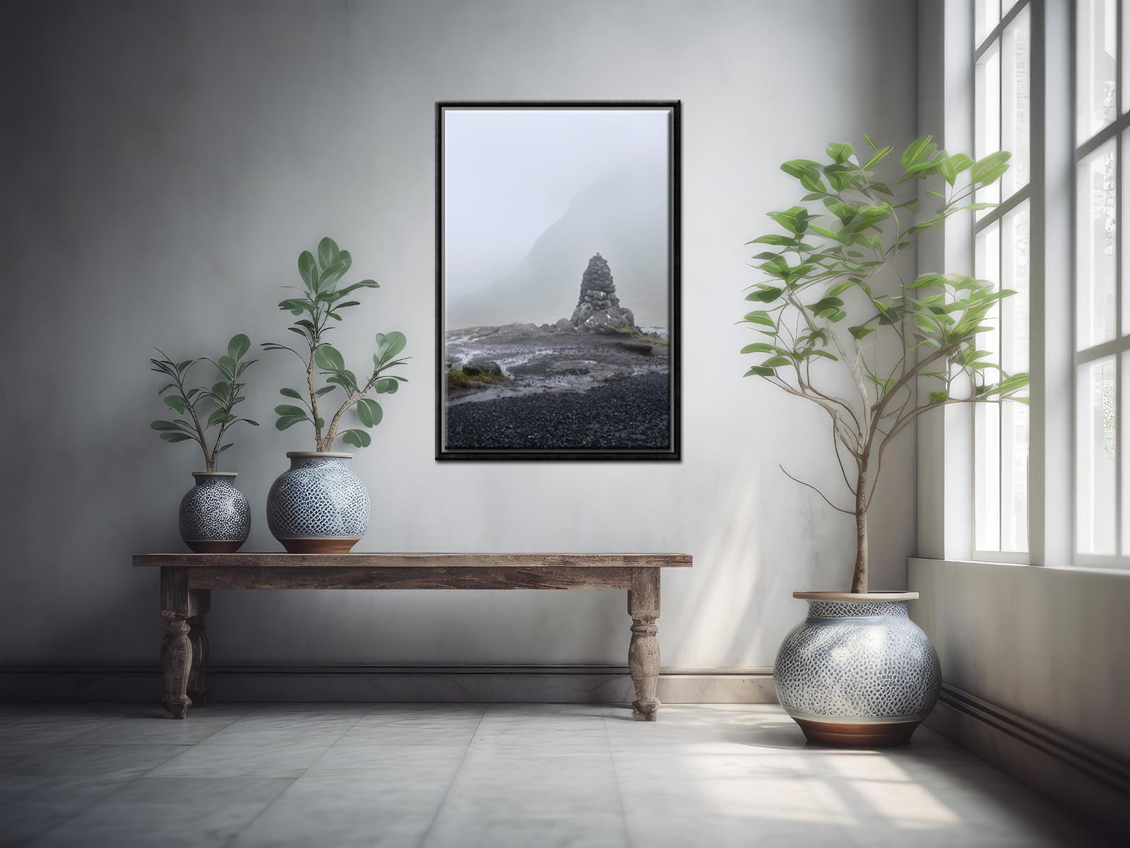 A captivating image of a rock stack on a cliff in the Faroe Islands. Framed fine art photography by Kristen Olivares.