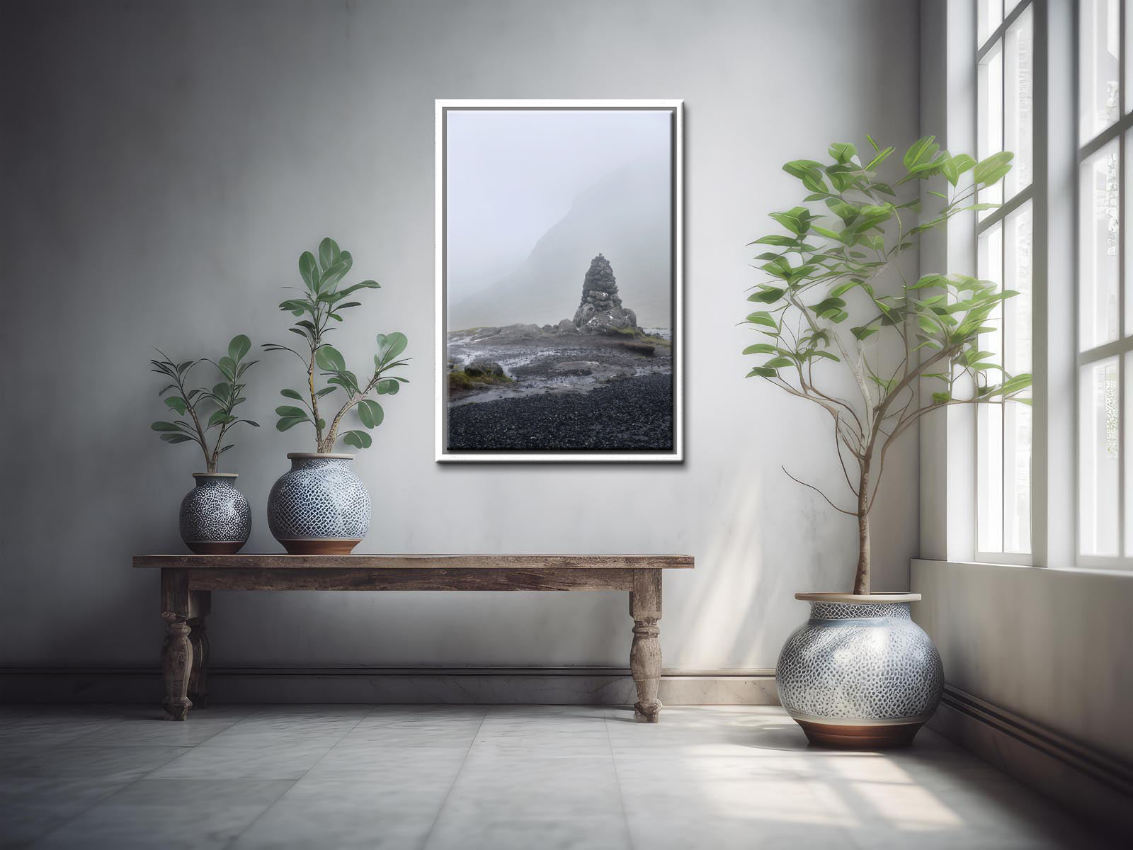 A captivating image of a rock stack on a cliff in the Faroe Islands. Framed fine art photography by Kristen Olivares.