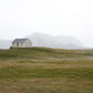 Tiny home on the coastal cliff of Iceland.  Fine Art Photography. Kristen Olivares