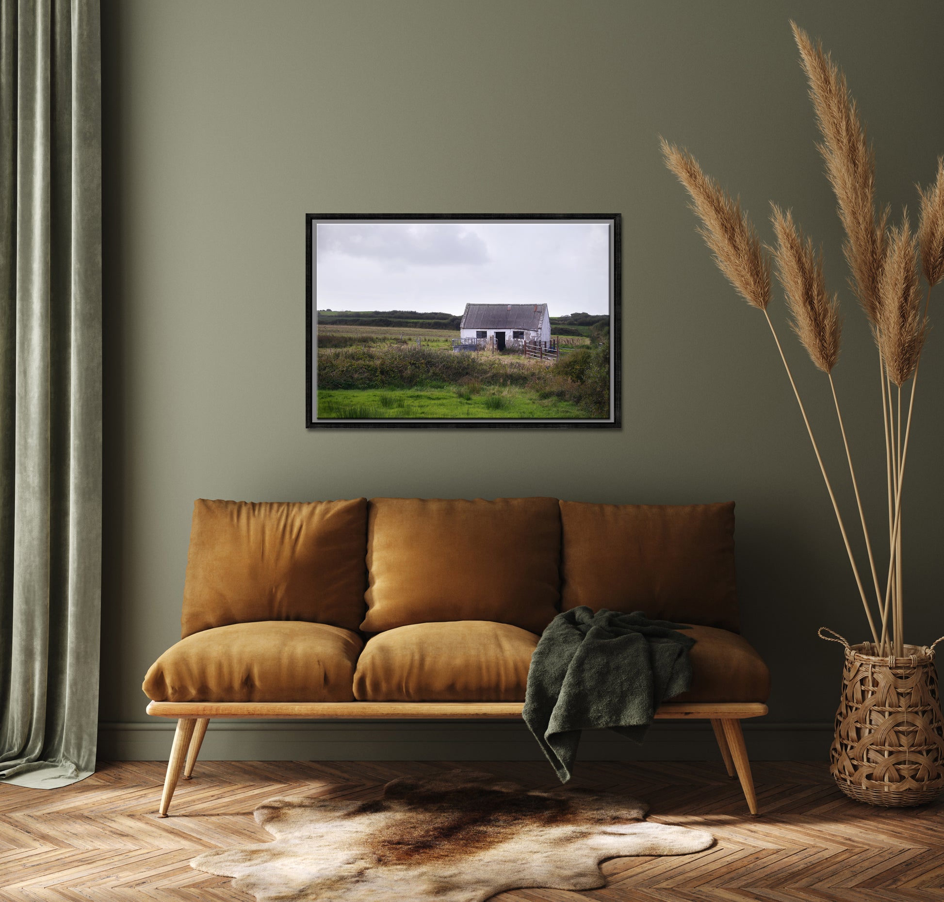 Desolate Shack in Ireland- framed Canvas Print by Kristen Olivares