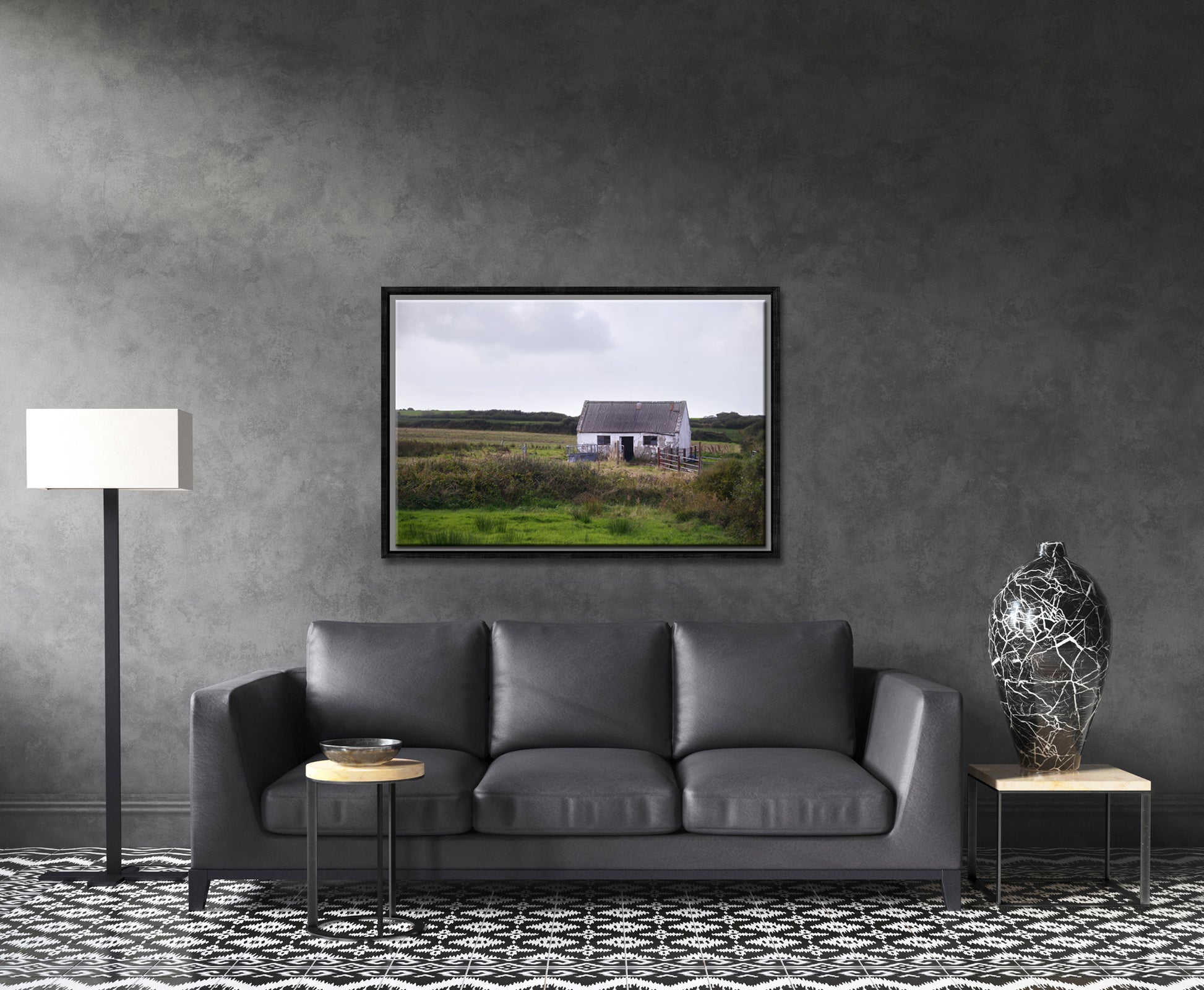 Desolate Shack in Ireland- framed Canvas Print by Kristen Olivares