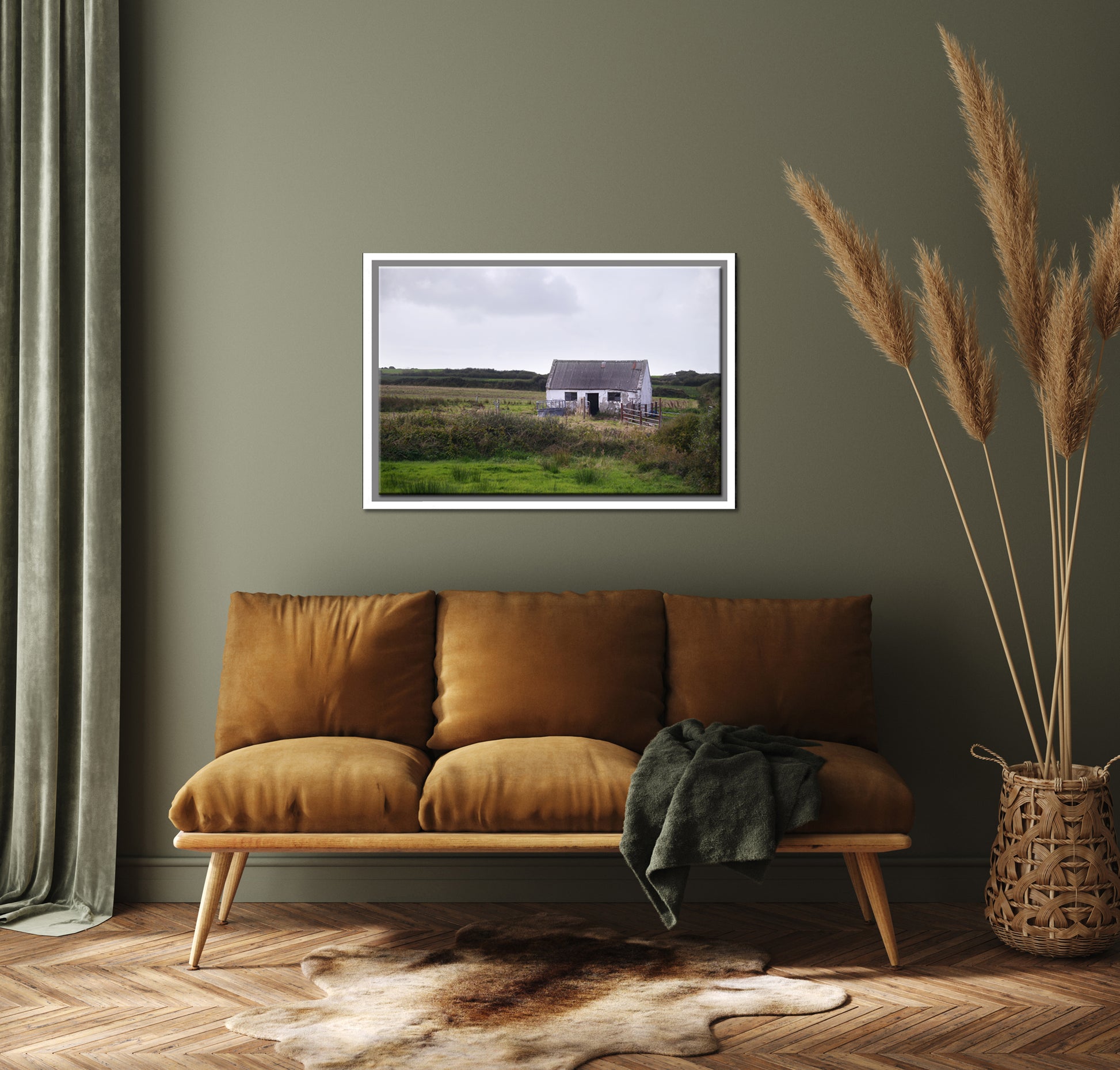 Desolate Shack in Ireland- framed Canvas Print by Kristen Olivares