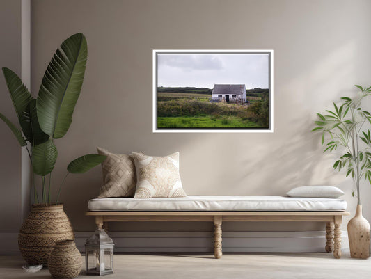 Desolate Shack in Ireland- framed Canvas Print by Kristen Olivares
