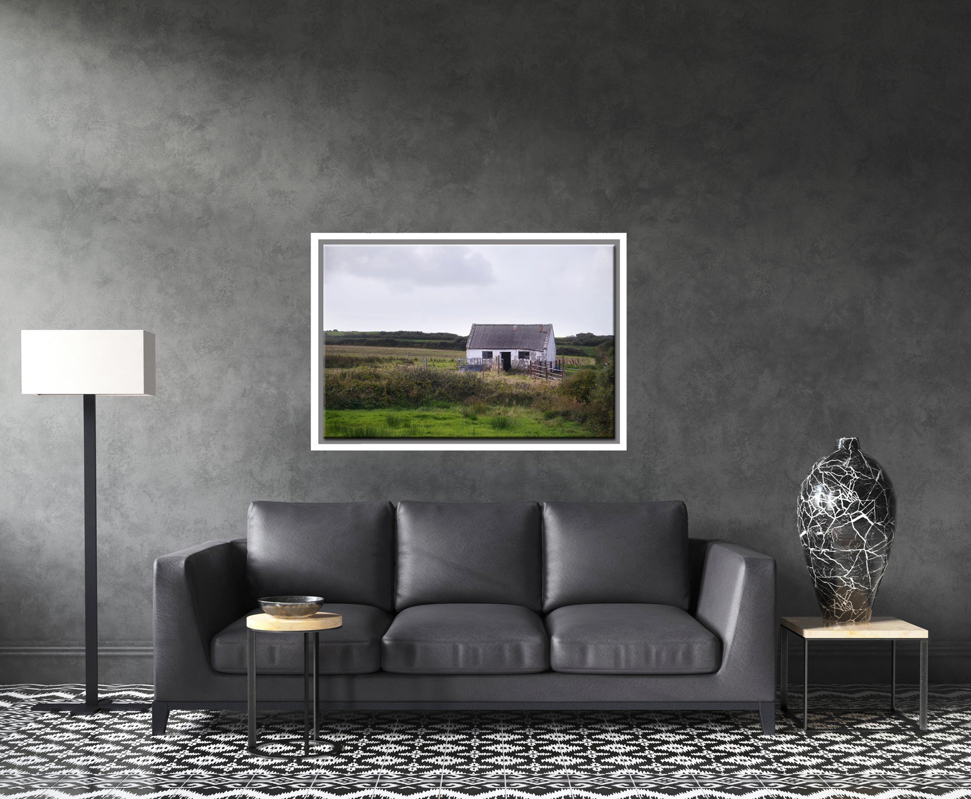 Desolate Shack in Ireland- framed Canvas Print by Kristen Olivares