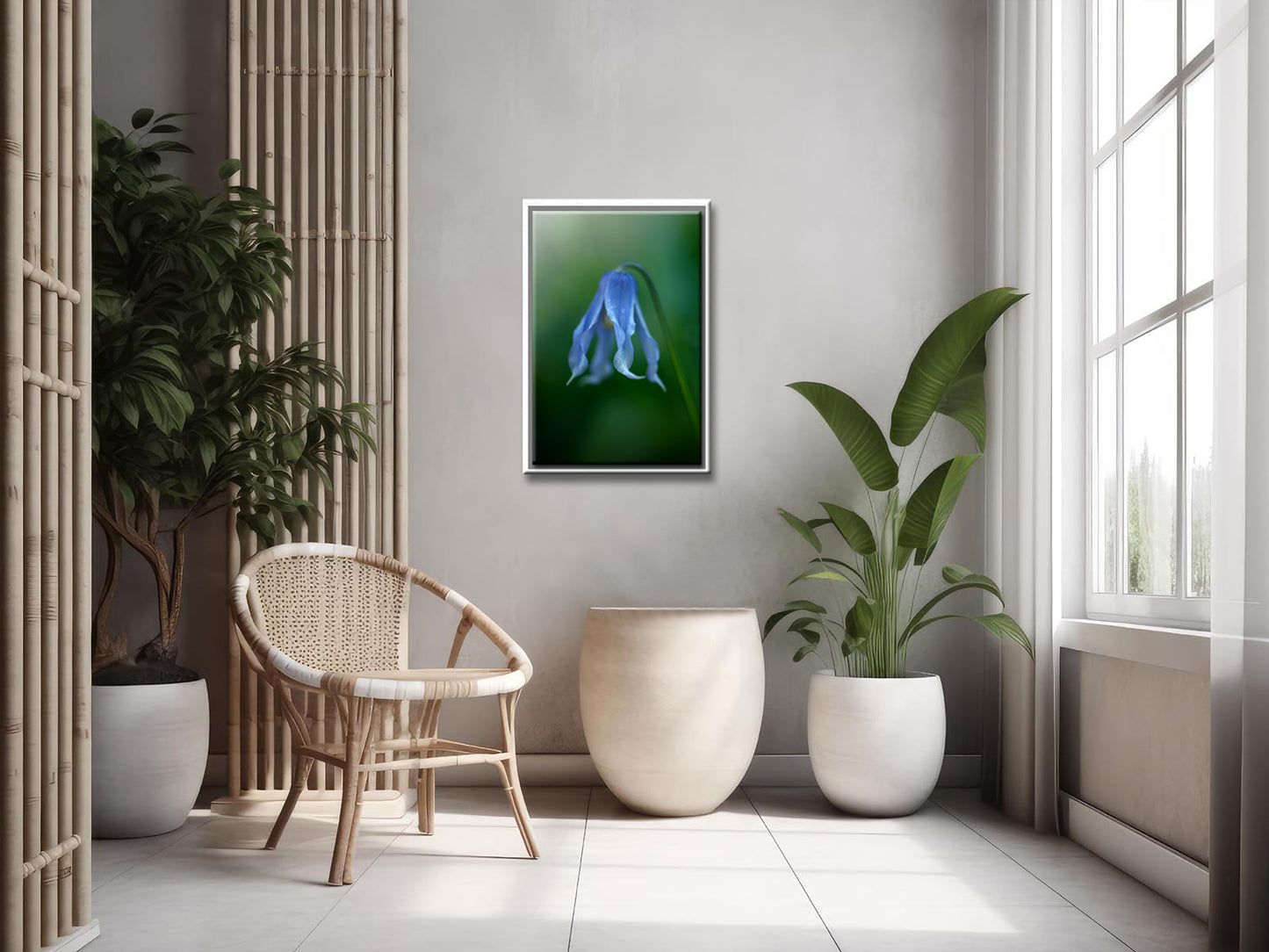 Silent in the Garden-Fine Art Photography-A Beautiful, Blue Clematis in the Garden