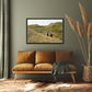 Two beautiful wild horses strolling along together in the western fields of Yellowstone.Framed canvas wall art. Fine Art Photography by Kristen Olivares. 