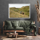 Two beautiful wild horses strolling along together in the western fields of Yellowstone.Framed canvas wall art. Fine Art Photography by Kristen Olivares