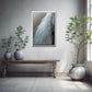 A beautiful white feather covered in rain drops. Framed fine art photography by Kristen Olivares.