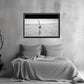 Beautiful Heron walking upon the beach-Framed Fine Art canvas Print by Kristen Olivares